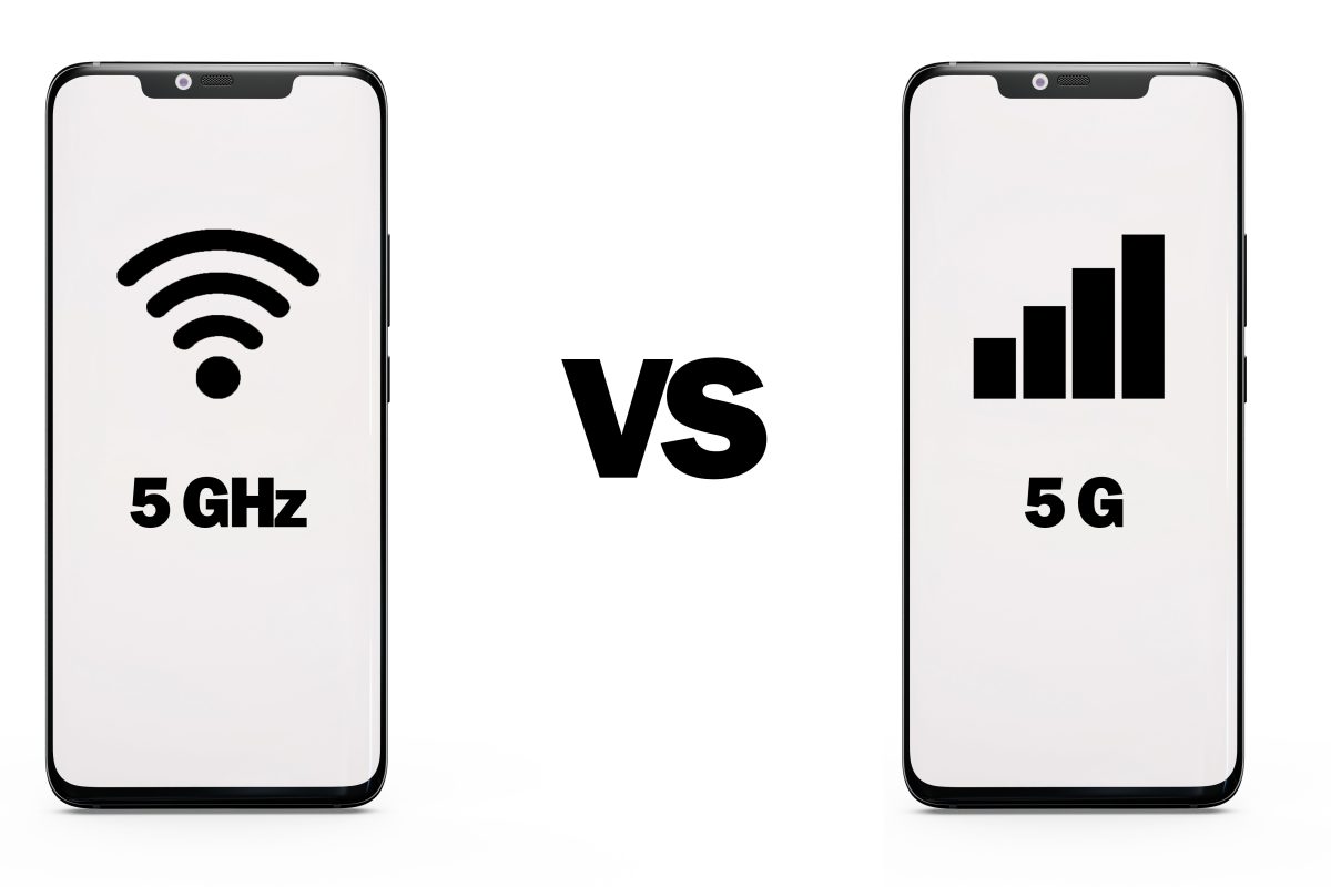imagem ilustrativa da diferença entre a rede 5g e Wi-Fi 5GHz